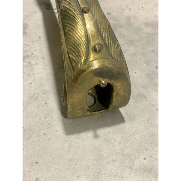 Antique Brass Scroll Rococo-Style Wall Sconce Bracket Chandelier Arm Part - Picture 5 of 9